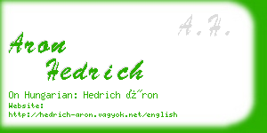 aron hedrich business card